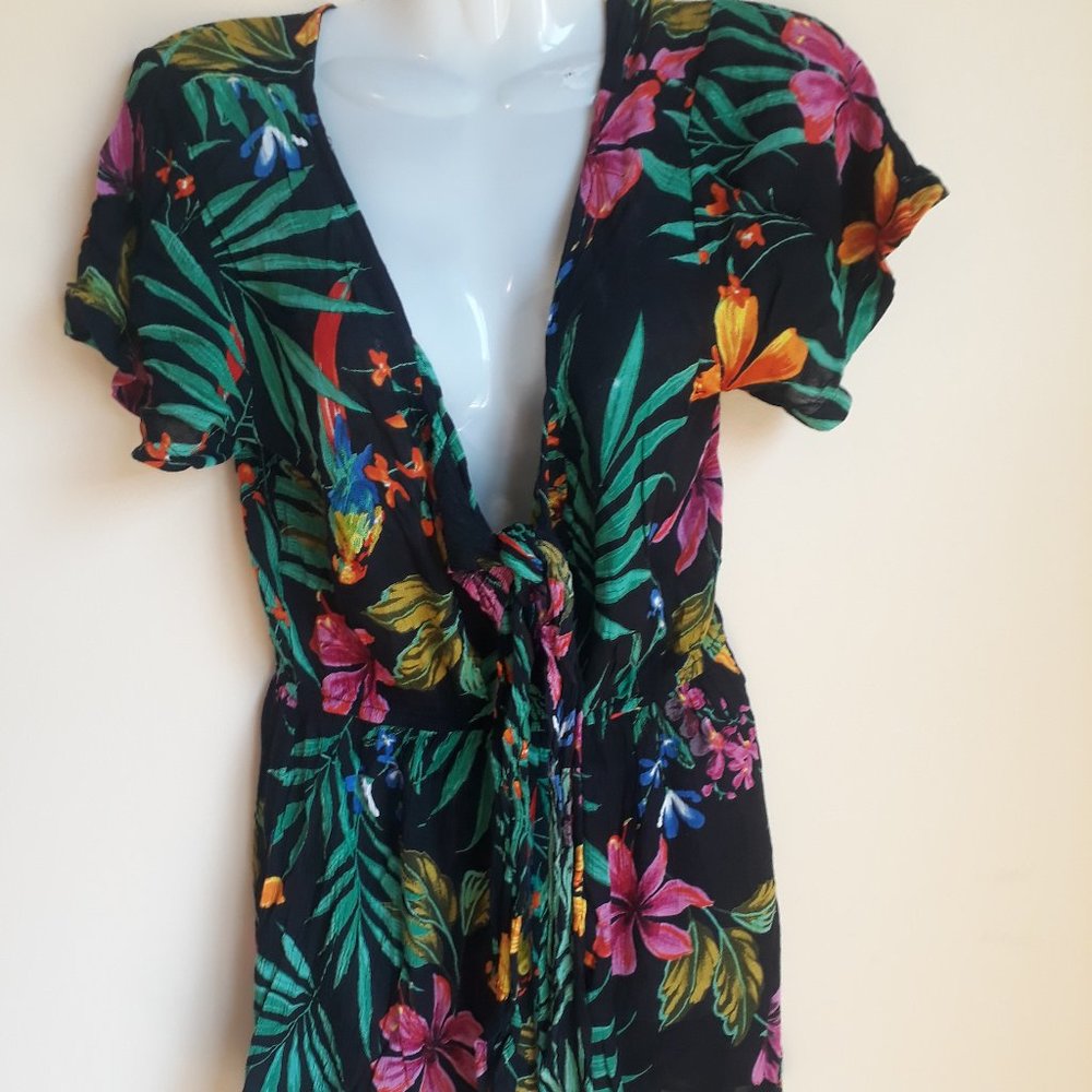 $10 Green Romper floral